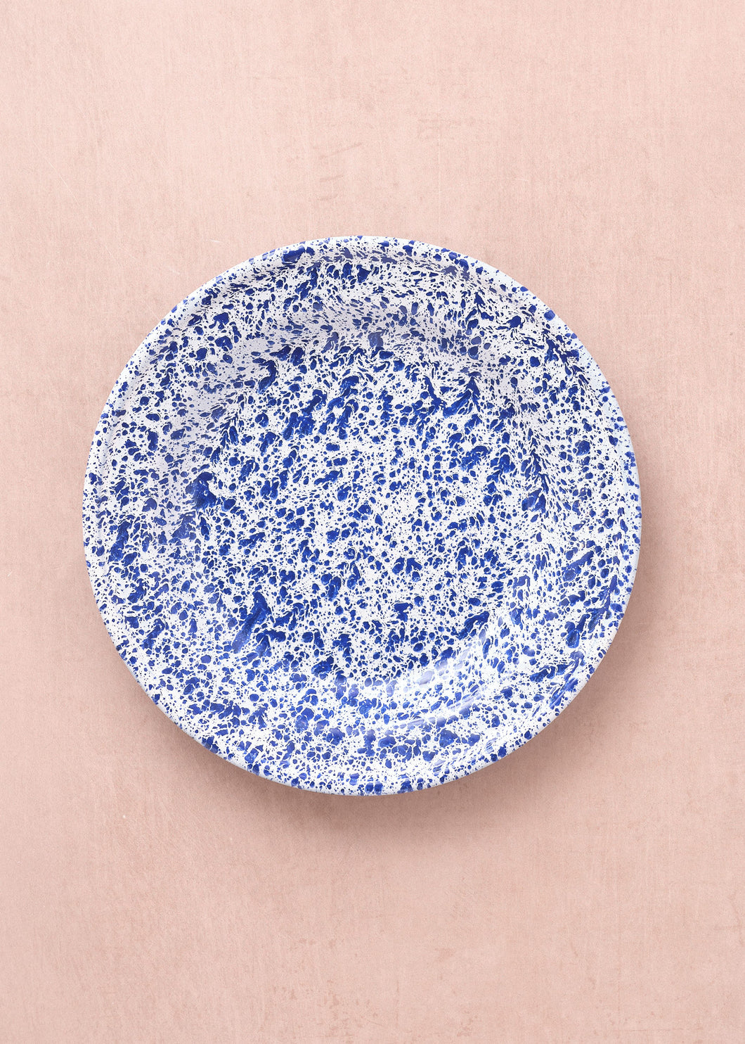 Enamel Side Plate Splatter Blue