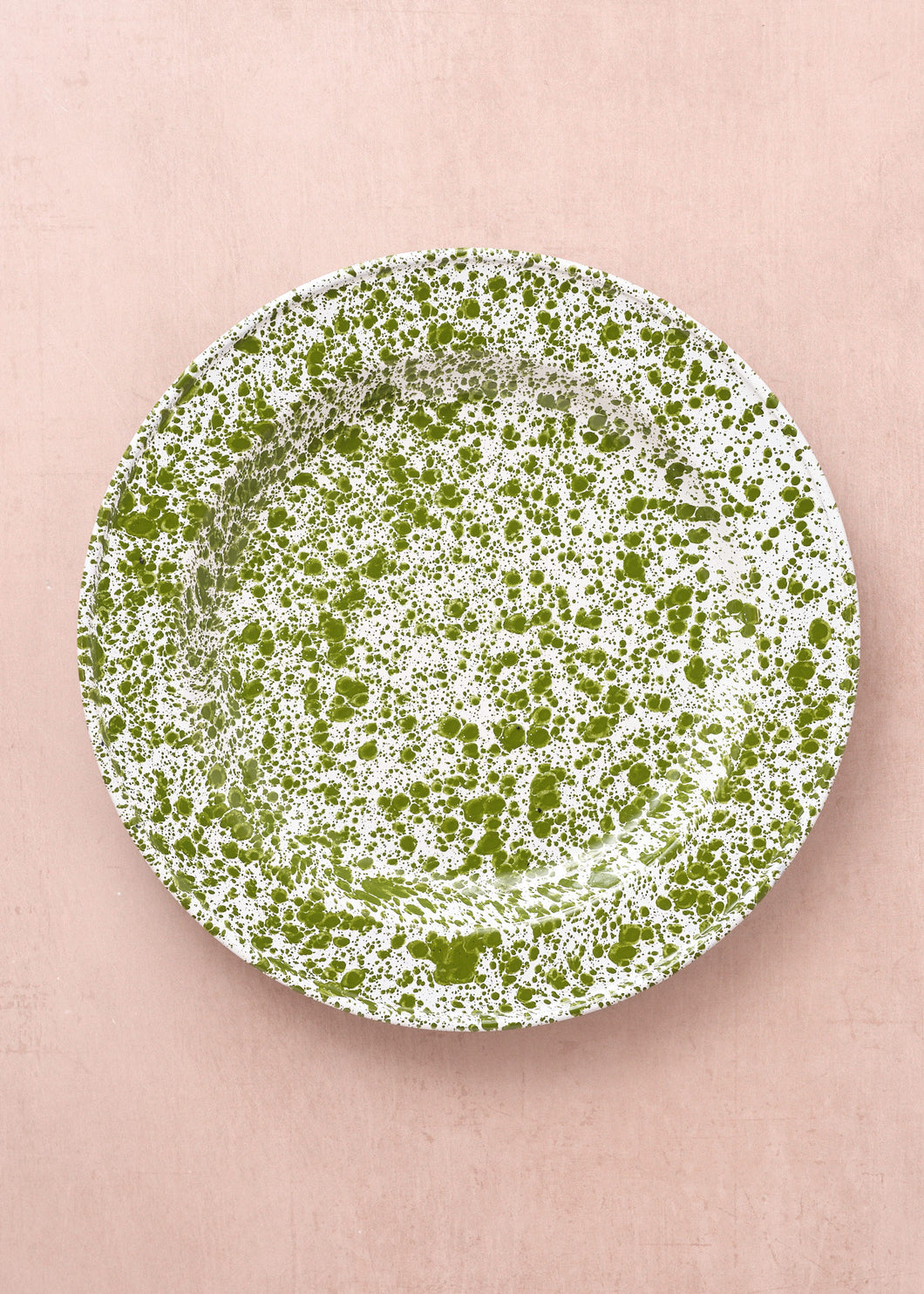 Enamel Plate Splatter Green
