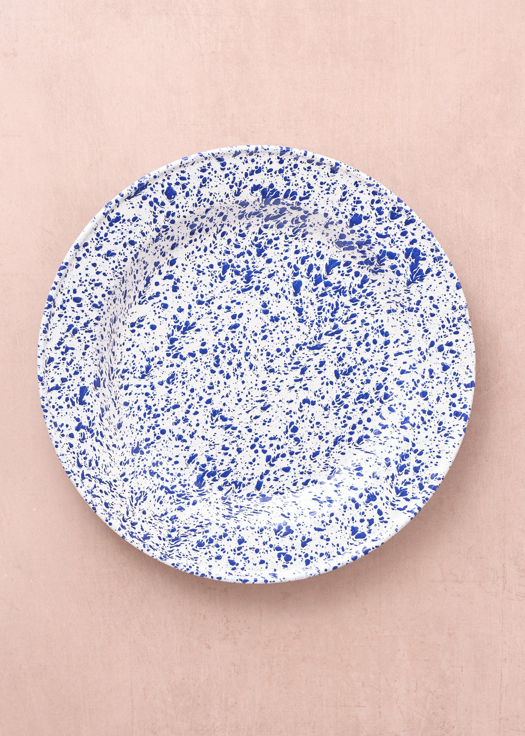 Enamel Plate Splatter Blue