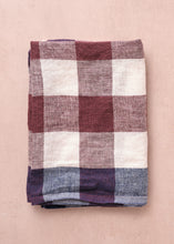 Load image into Gallery viewer, Tea Towel Carreaux Blue &amp; Brown
