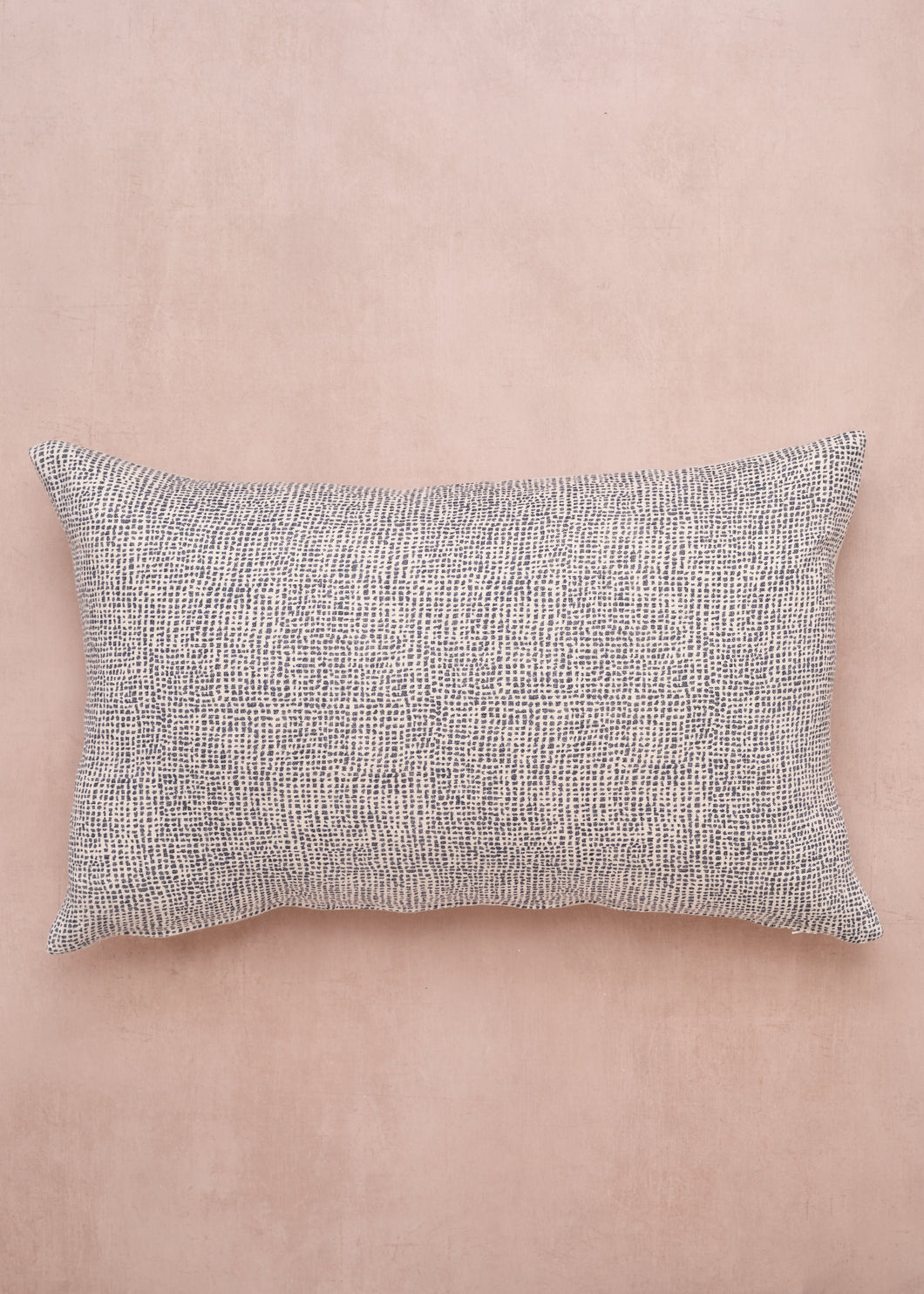 Blue & White Abstract Dot Cushion