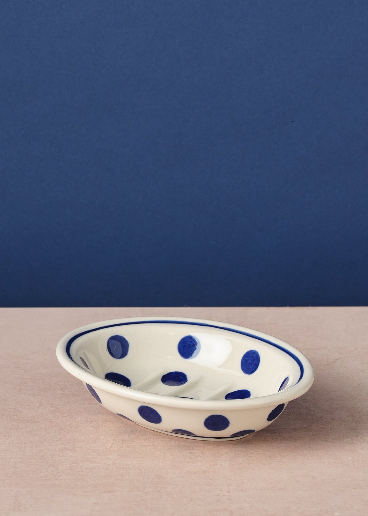 Oval Polka Dot Soap Dish