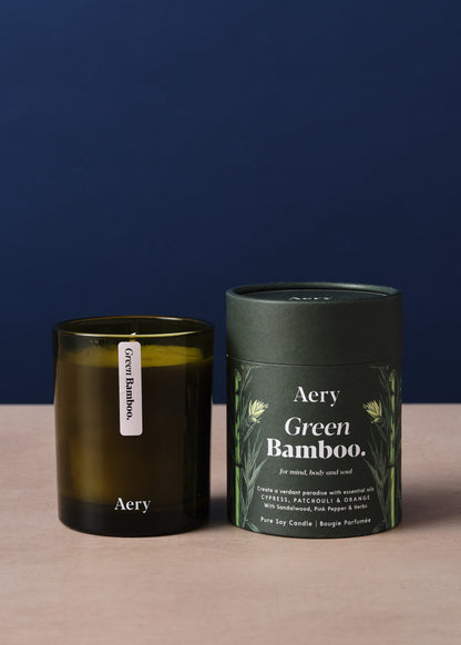 Green Bamboo Scented Candle