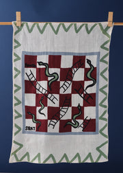 Tea Towel Snakes & Ladders