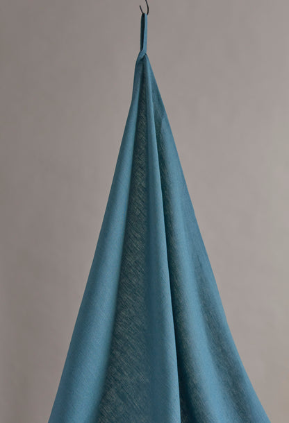 Teal Tumbled Linen