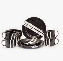 Load image into Gallery viewer, Black Abstract Enamelware
