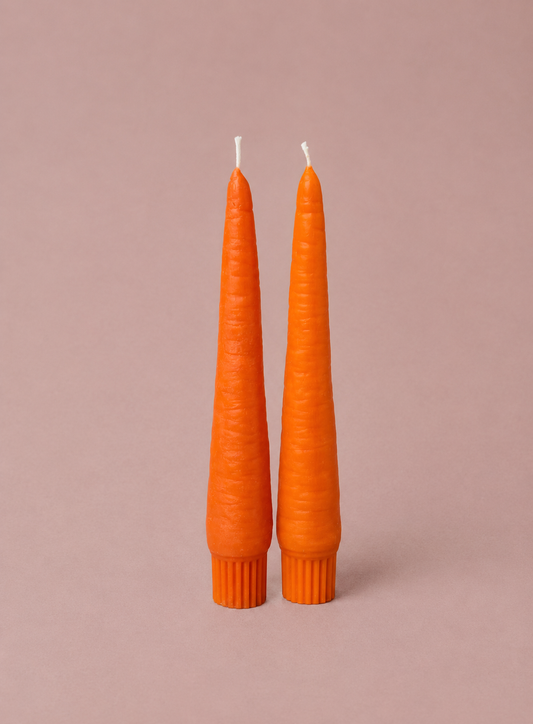Carrot Tapered Candle