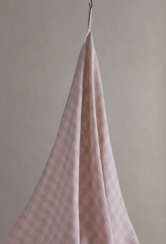 Linen Gingham Pink