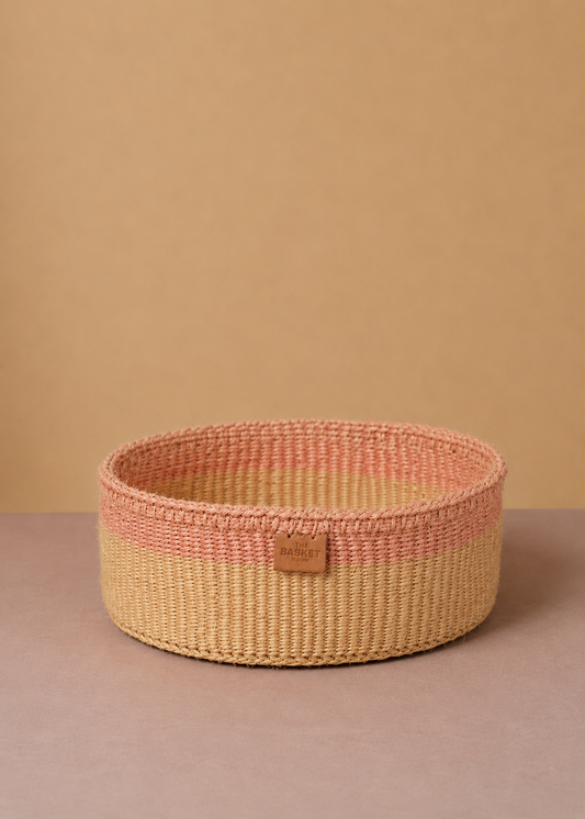 Chiriku Bread Basket Pink & Butter Yellow