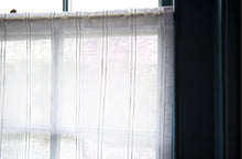 Load image into Gallery viewer, Striped Sheer Voile White-Double Width
