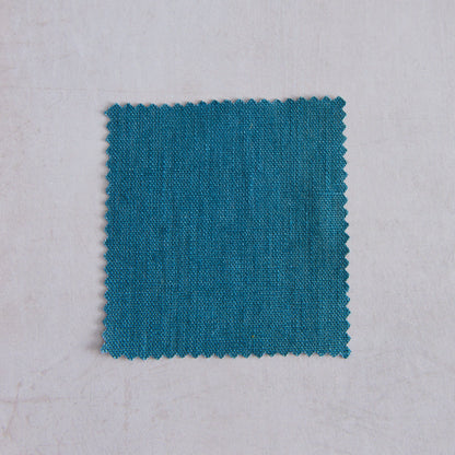 Teal Tumbled Linen