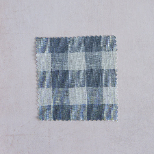 Linen Gingham Grey