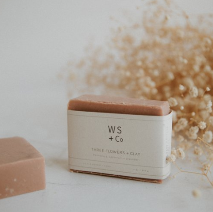 Soap Bar Three Flowers & Clay