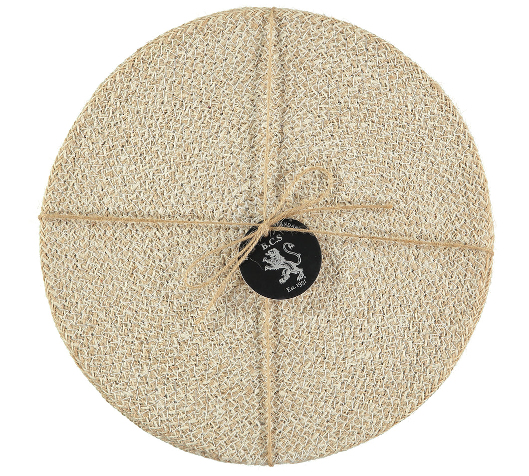 Placemat Set of 4 Pearl White/Natural