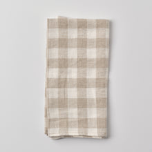 Load image into Gallery viewer, Napkin Set of 4 Gingham Natural
