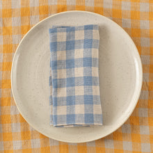 Load image into Gallery viewer, Napkin Set of 4 Gingham Blue
