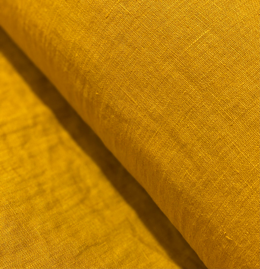 Saffron Tumbled Linen