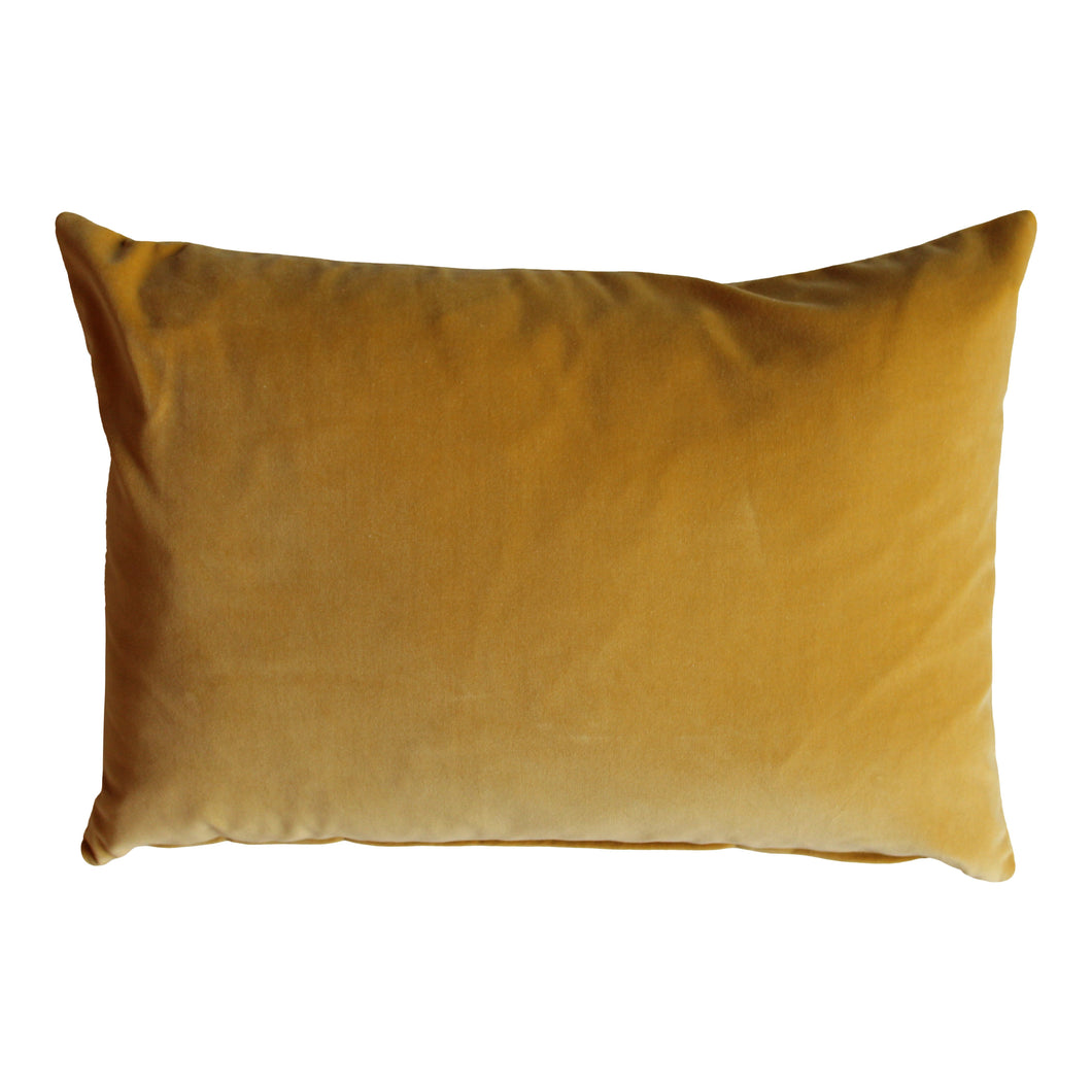 Rectangle Gold Leaf Velvet Cushion