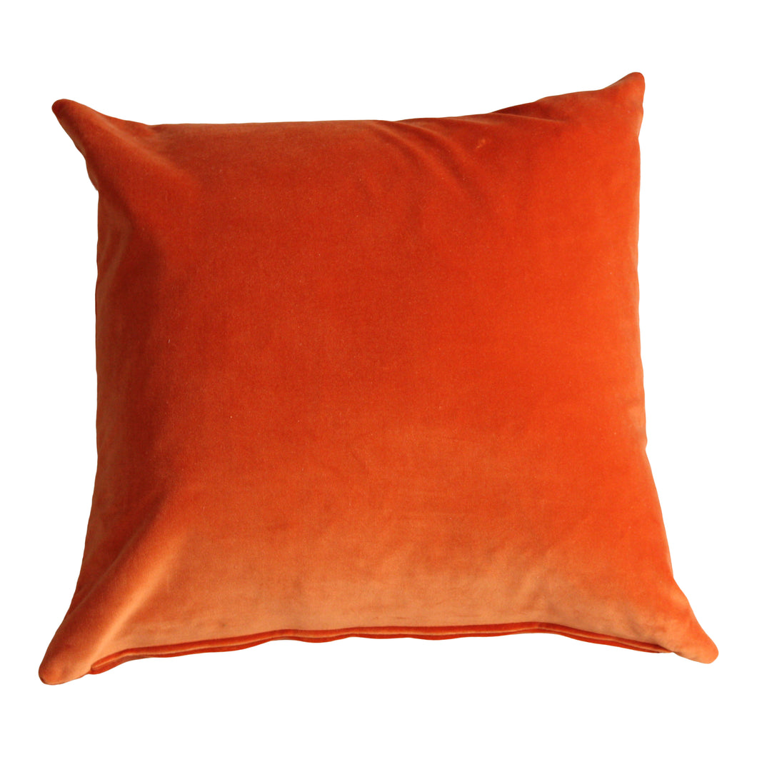 Tangerine Velvet Cushion