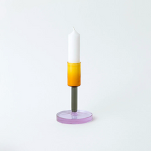 Load image into Gallery viewer, Candle Stick Small Grey &amp; Orange
