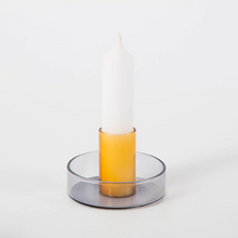 Load image into Gallery viewer, Candle Holder Grey &amp; Orange
