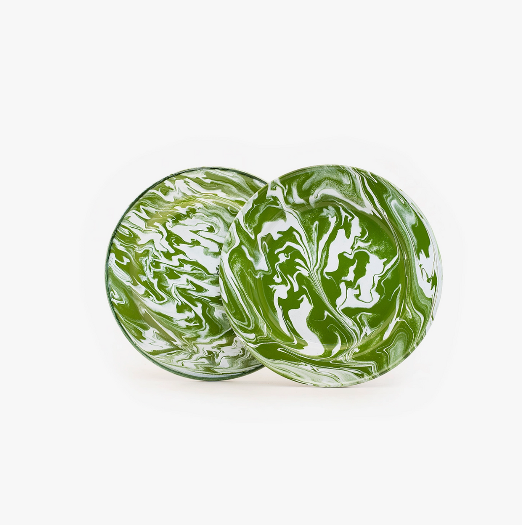 Green Marbled Enamelware