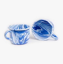 Load image into Gallery viewer, Blue Marbled Enamelware
