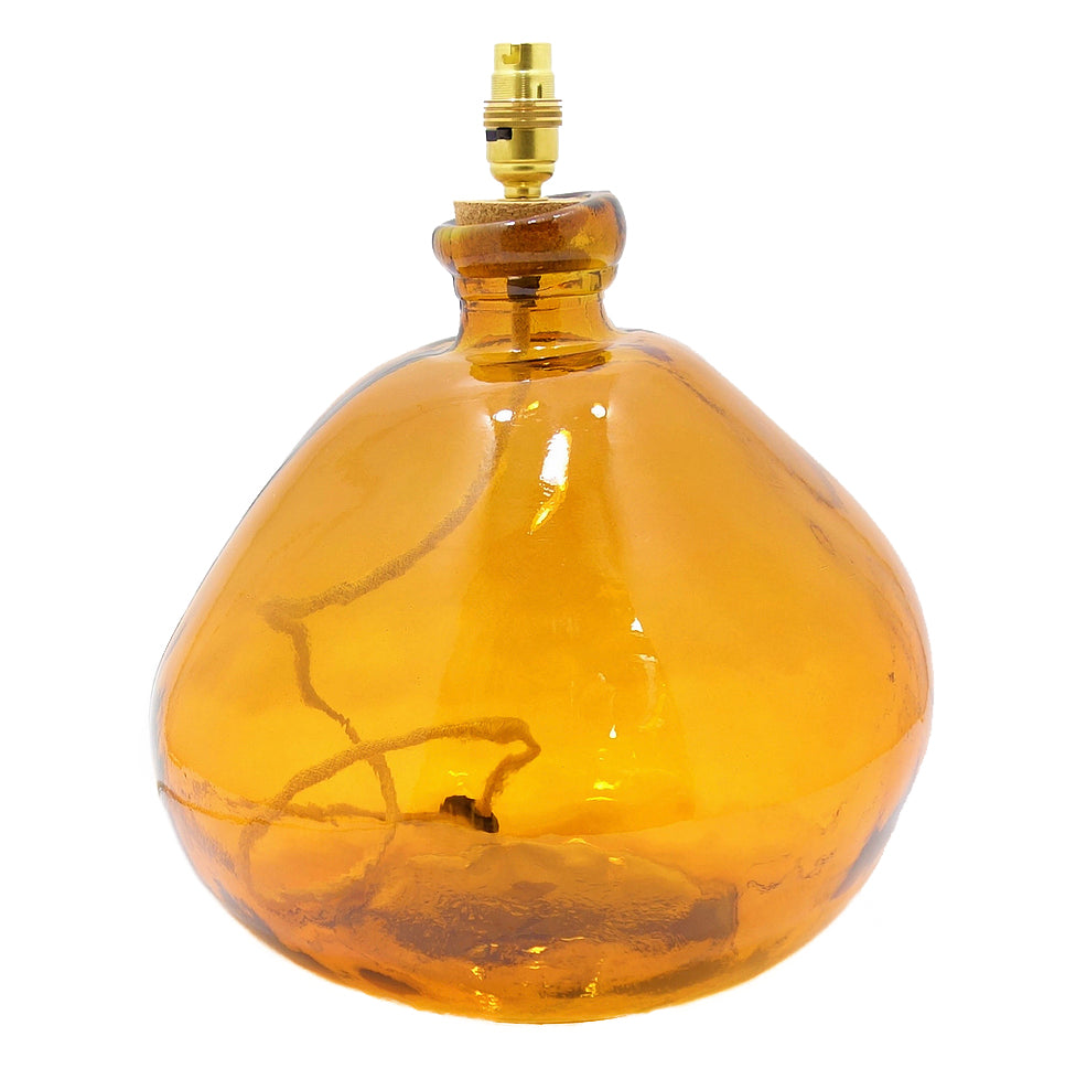 Lamp Glass Amber Large 39cm