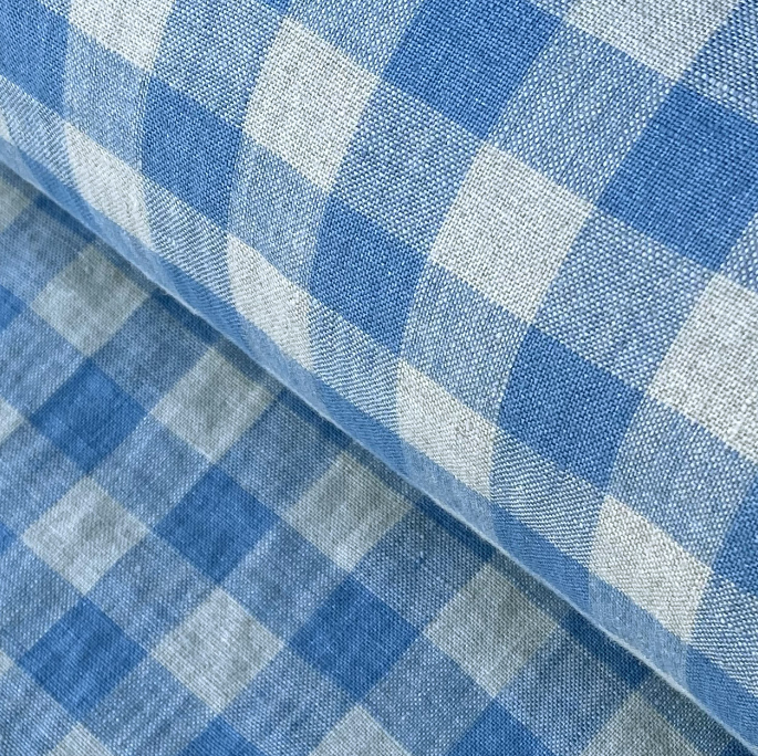 Linen Gingham Blue