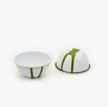 Load image into Gallery viewer, Green Abstract Enamelware
