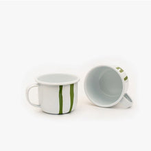 Load image into Gallery viewer, Green Abstract Enamelware
