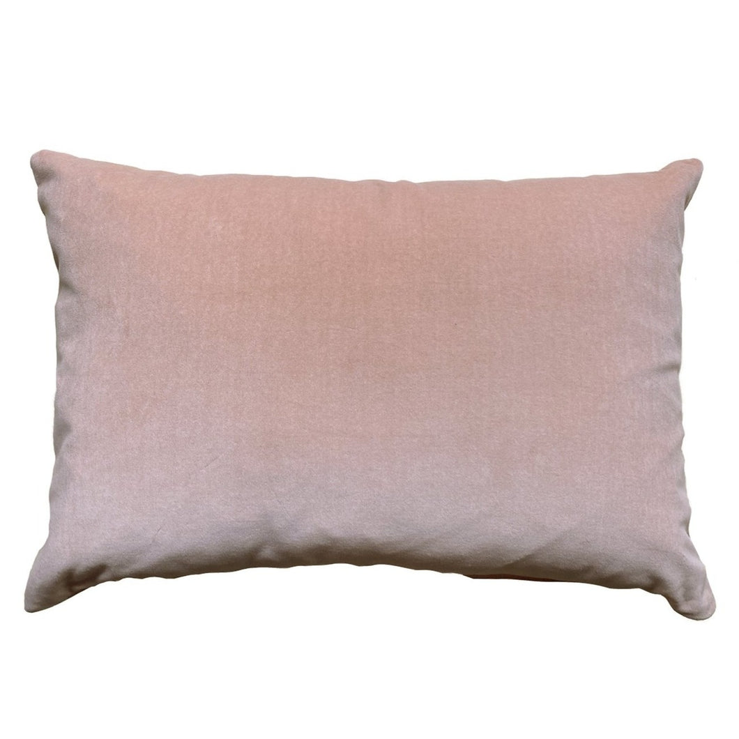 Rectangle Pink Velvet Cushion